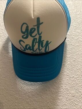 Salt Life Turquoise & White "Get Salty" Trucker Hat